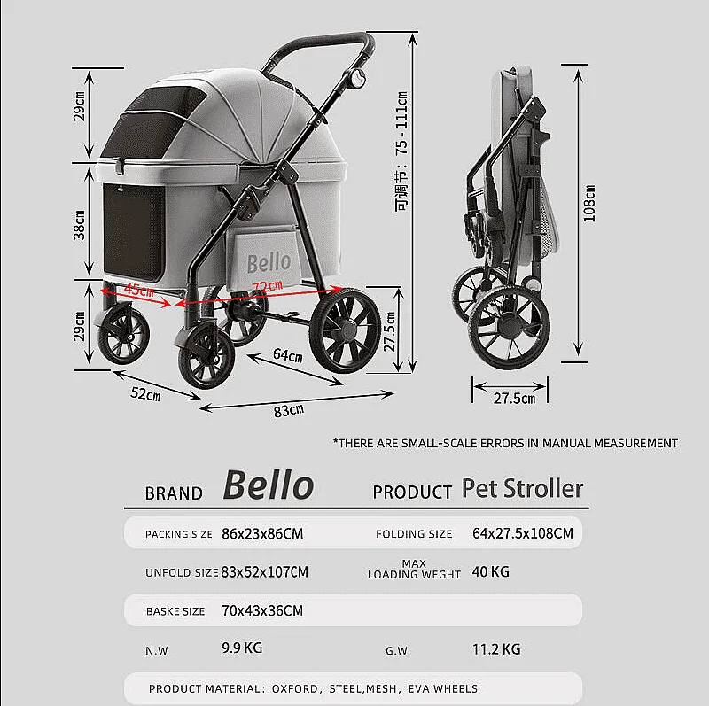 Bello Kedi-Köpek Arabası Ld02m