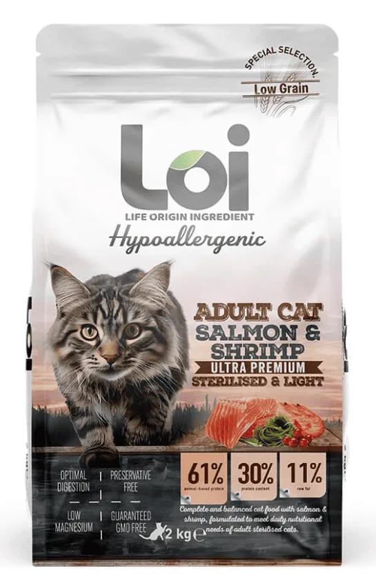 LOI Kedi Kısır - Somon & Karides - 2 kg