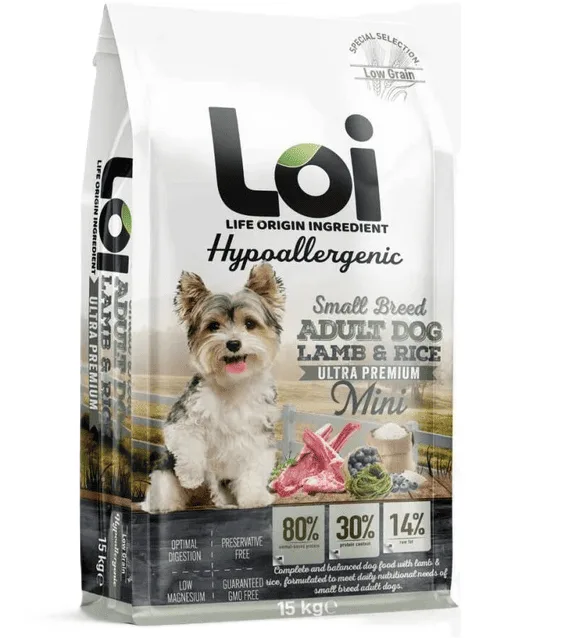 LOI Mini Irk Yetişkin Köpek - Kuzulu -15 kg