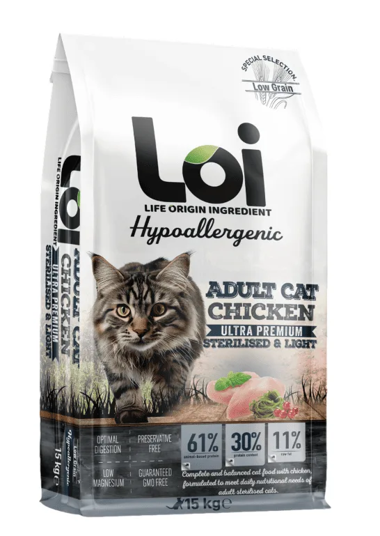 LOI Yetişkin Kısır Kedi - Tavuklu - 15 kg