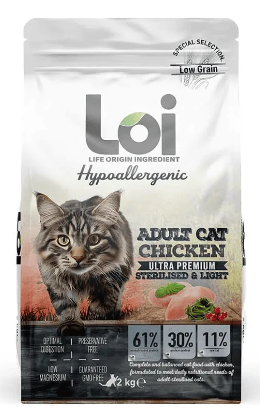LOI Yetişkin Kısır Kedi - Tavuklu - 2 kg