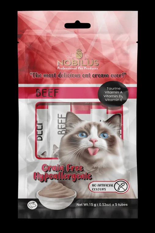 Nobılus Dana Etli Kedi Krema Ödülü 5x15g