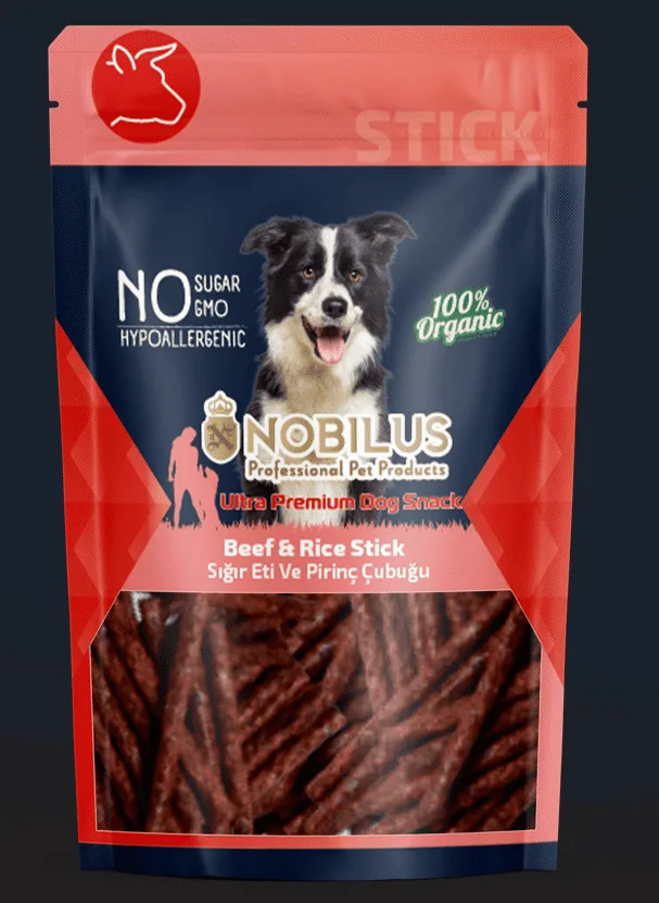 Nobilus Dana Etli ve Pirinçli Çubuk Köpek Ödülü 80 gr