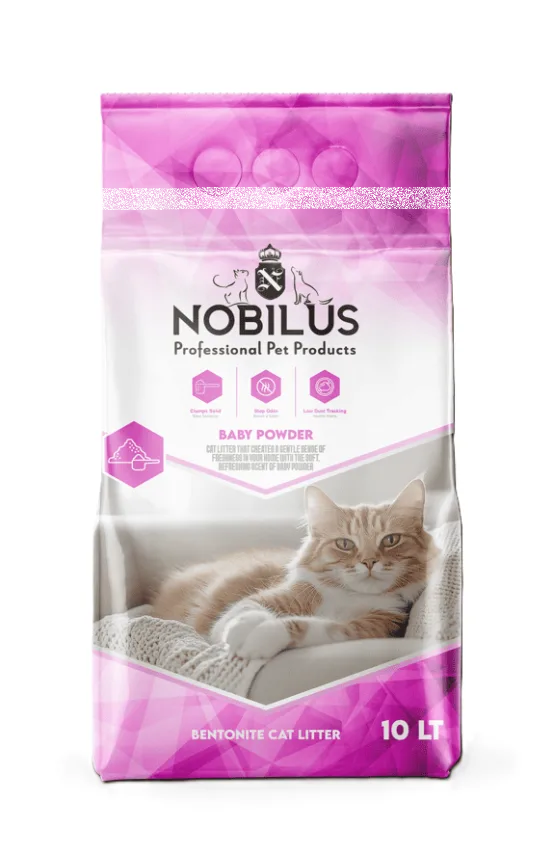 Nobilus Premium Cat Litter Baby Powder - 10 lt