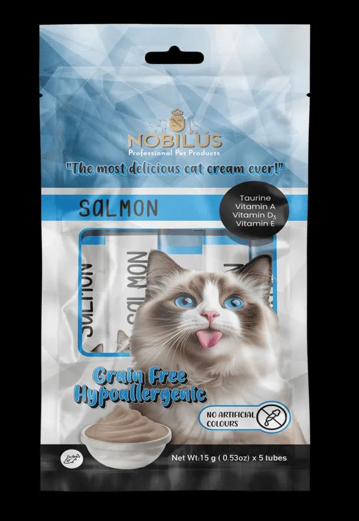 Nobılus Somonlu Kedi Krema Ödülü 5x15g