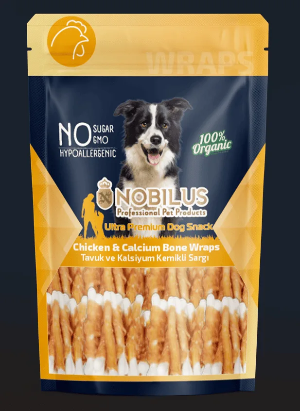 Nobilus Tavuk Sargılı Kalsiyum Kemik Köpek Ödülü 80 gr