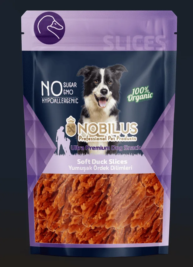 Nobilus Yumuşak Ördek Dilimleri Köpek Ödülü 80 gr