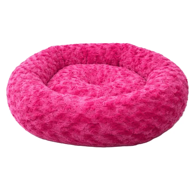 Simit Peluş Yatak Fuşya 55x55cm