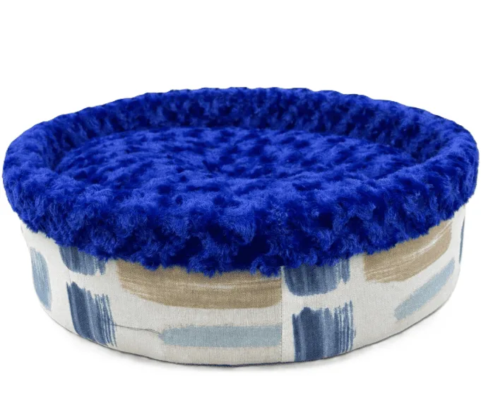 Special Peluş Simit Yatak 50x50x15cm Mavi